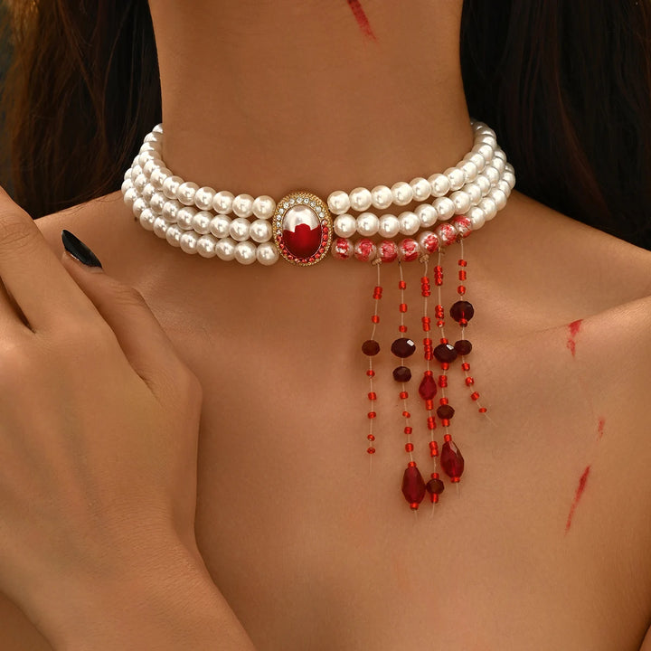 Crimson Veil Choker